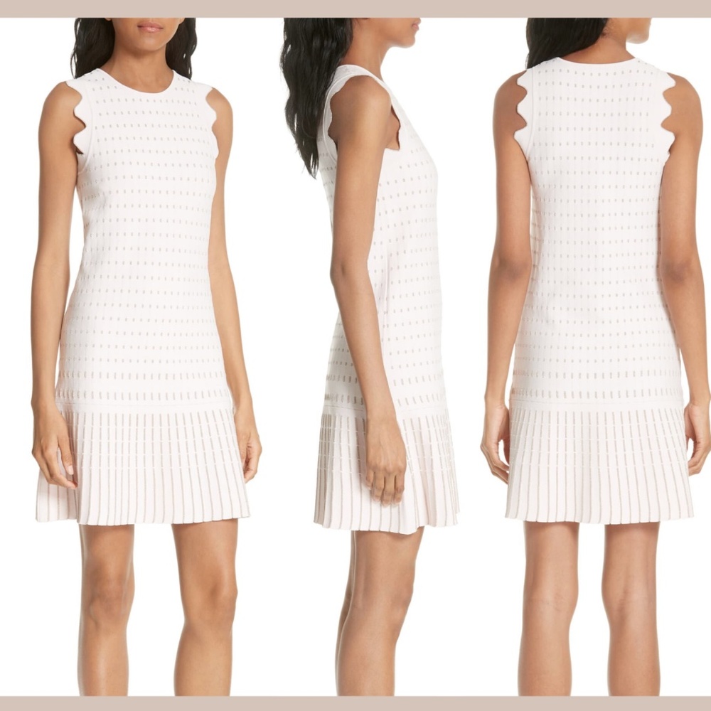 NWD $279 Ted‎ Baker Relioa Flippy Metallic Jacquard Dress in Pink [SZ 2 TB]